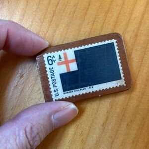 Bunker Hill Flag 1775 CHARLESTOWN Massachusetts Townie Stamp Magnet